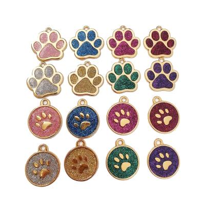 China Modern Luxury Custom Cat Id Paw Pet Dog Tag Logo Letter Personalized Engrave Rose Gold Sublimation Blank Europe Dog Tag for sale