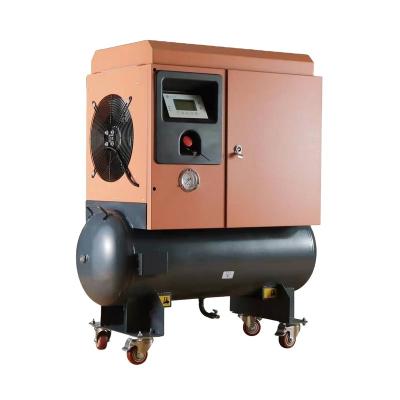 China 220V/three-phase 380V moving single-phase small series lubricated permanent magnet variable frequency screw air compressor for sale