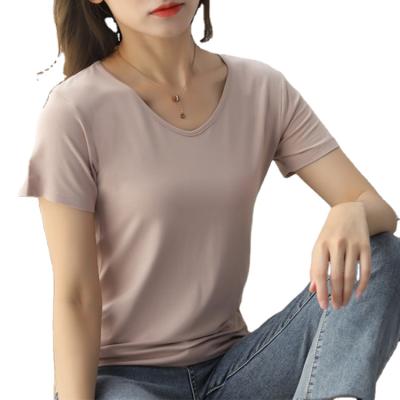 China Wholesale Plain Printed Blank Logo Tees Women's T-shirt Customized 100% Cotton QUICK DRY for sale