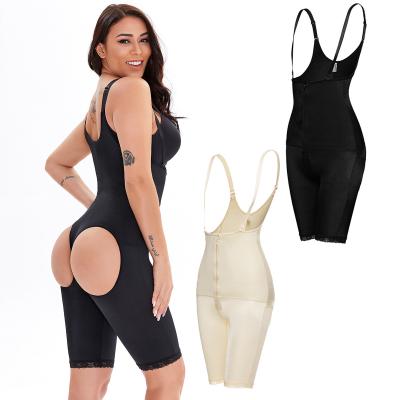 China Antibacterial High Waisted Body Shaper Shapewear Underwear Mail Surgery Butt Lifter Corset Zipper Slimming Waist Trainer Full Breasted Legging for sale