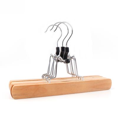 China Wholesale Multi Manufacturer Factory Trouser Clamp Hanger Wood Hair Extension Hangers Material Eco-Friendly Use for sale