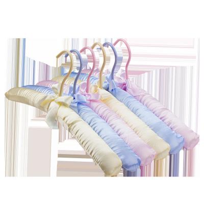 China High Quality Satin Fabric Hangers Contemporary Plastic Seamless Underwear Hangers for sale