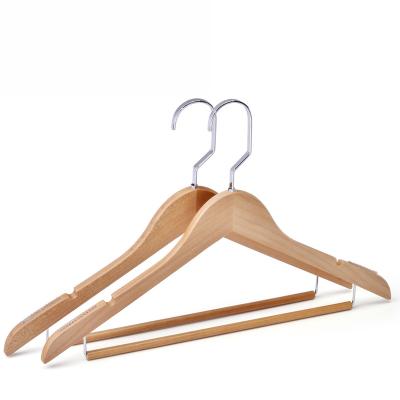 China Eco-friendly Wood Material Betterall Brown Cedar Coat Hangers Clothes For Bedroom For Multifunctional Laundry Shop Wooden Hanger for sale