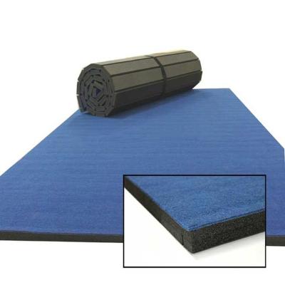 China Mat + XPE Foam Mat Bonded Material XPE Foam Exercise Cheerleading Mat for sale