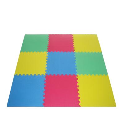 China Non-Toxic Anti Slip EVA Waterproof Floor Mat Bedroom Interlocking Waterproof Colorful Puzzle Mat for sale