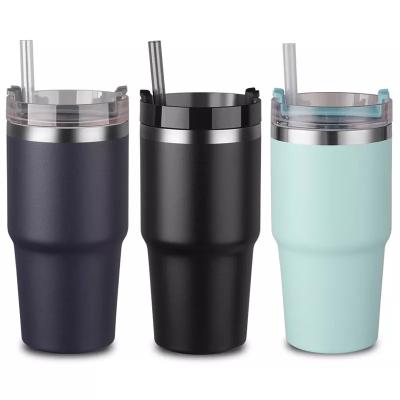 China PORTABLE 20 oz 30 oz 40 oz simple design easy to clean vacuum insulated mug cup tumbler with straw for sale