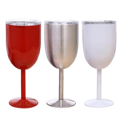 China New Sustainable Trend 10oz Egg Shape Double Wall Stainless Steel Tumbler Wine Tumbler With Lid for sale