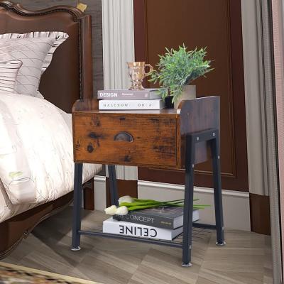 China Modern wooden mesa de apoyo side table for bedroom bedside sofa end table for sale