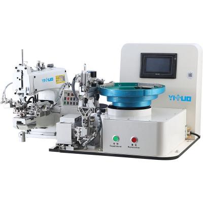 China Popular YS-968-373 automatic fabric plastic flat button feeding making sewing machine for sale