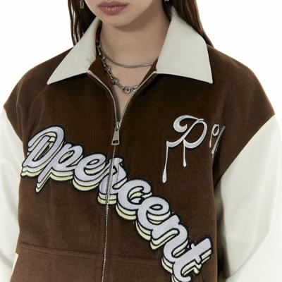 China 2022 Wholesale Custom Hops Lovers Unisex High Street Baseball Duffle Hip Sleeves QUICK DRY Leather Varsity Jacket Men Women for sale