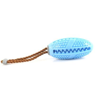 China Ball Stocked Dog Chew Toy Toothbrush with Rope Non-Toxic Bite Food Dog Dental Care IQ Resistant Natural Rubber Treat Toy for sale