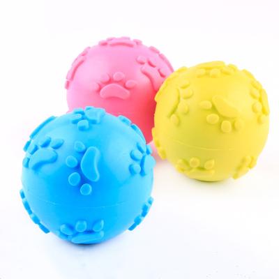 China Stored Durable Dog Chew Ball Pet Teeth Dental Cleaning Molar for sale