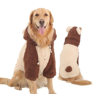 China Stocked Pet Anorak Coat Dog Plush Cotton Vest Winter Dog Fleece Fabric Pet Harness for sale