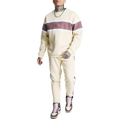 China Breathable Contrast Colors Trendy Tracksuits For Men Comfortable Soft Cotton Oversized High Quality Sweatsuit for sale