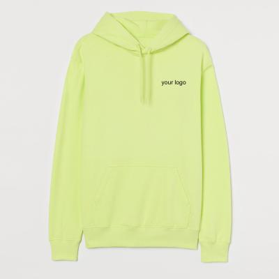 China Anti-Wrinkle Mens Casual Fit Lime Hoodies Cotton Green 100% Quick Sampling Custom Your Own Logo Sweatshirts for sale