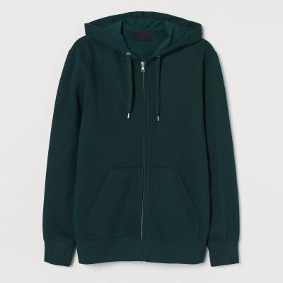 China Anti-Wrinkle Zipper Up Hooded Sweatshirts Wholesale Custom Kangaroo Pocket Crewneck Flat Drawstring Ribbed Cuffs Hoodies for sale