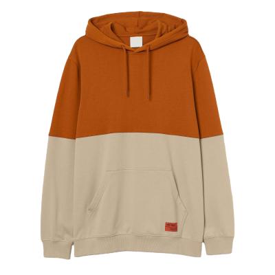 China Wholesale 100% Anti-wrinkle Mens Custom Cotton Crewneck Sweatshirt Color Blocked Fit Ribbed Edge Oversize Hoodie for sale