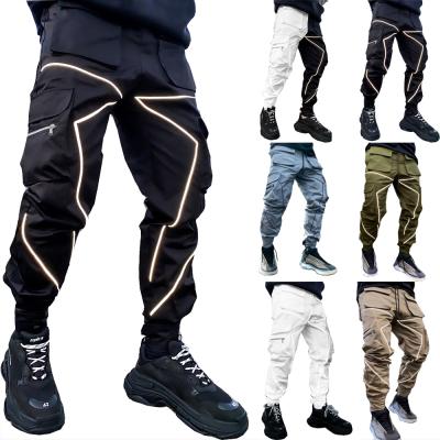 China Breathable Wholesale Harem Hip Reflective Pop Pants Streetwear Light Jogger Multi Pocket for sale