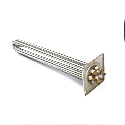 China Hotels Boatman 9KW 380V 3 Phase Water Heating Tube Immersion Heater Element for sale