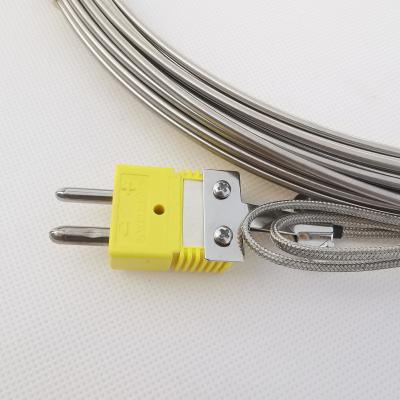 China High temperature stainless steel or spring thermocouple probe al2o3 pt100 RTD temperature sensor for sale