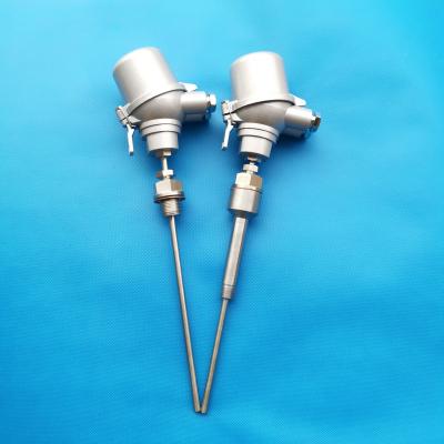 China Stainless steel or sheathed high temperature type furnace thermocouple temperature sensor pt100 al2o3 k RTD for sale