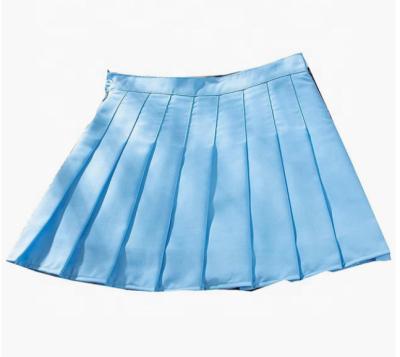 China Breathable Custom Acrylic Plaid A-Line Over The Knee High-Waist Mini Women Plaid Skirt Pleated Skirt for sale