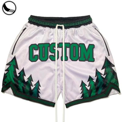 China OEM QUICK DRY custom printed shiny breathable mediumh over the knee customable mens embroidery basketball shorts with pockets for sale