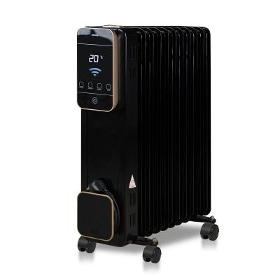 China 2000W Wifi Control Smart Smart Electric Oil Heater Heater With 11pcs Fins Touch Screen Smart Oil Heater Home Heater for sale