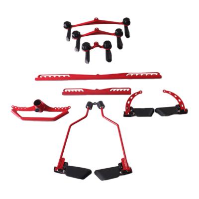 China Iron+plastic hot sale trainer 8 pieces set wholesale gym equipment fitness pull out handle for sale