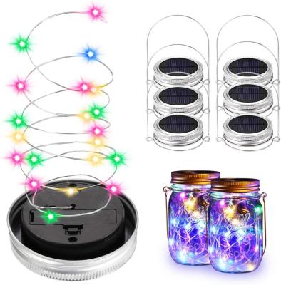 China Solar Energy Regular Wide Mouth Lights Decoration Yard Mason Jar Waterproof Hanging Light for sale