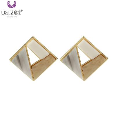 China 2019 Environmental Friendly AIDAILA Zinc Alloy Acrylic Square Studs Earings For Women Jewelry for sale