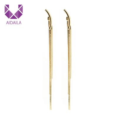 China AIDAILA Latest Design Unfading Brass Plated Gold Plated Jhumka Long Chain Earrings for sale