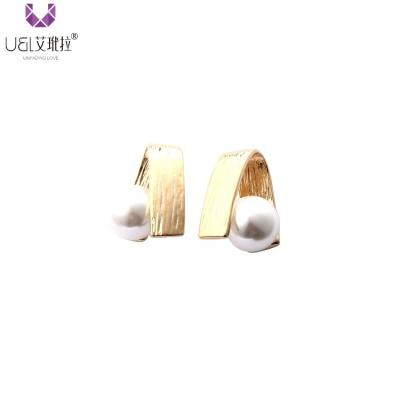 China AIDAILA Environmental Friendly Wholesale Simple Gold Plated Indian Pearl Stud Earrings for sale