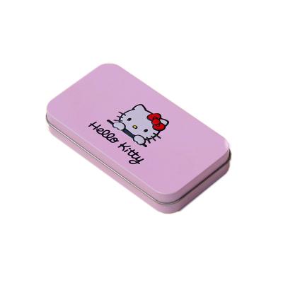 China Recyclable Custom Design Logo Pink Printed Small Tin Box Cheap Gift Box Cosmetic Container Candy Case for sale