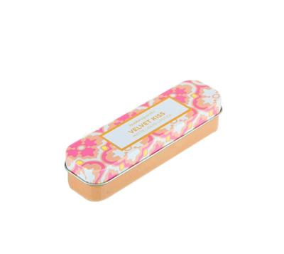 China Recyclable Rectangular Make Up Eyebrow Pencil Lipstick Tin Box With Hinge Lid Packaging for sale