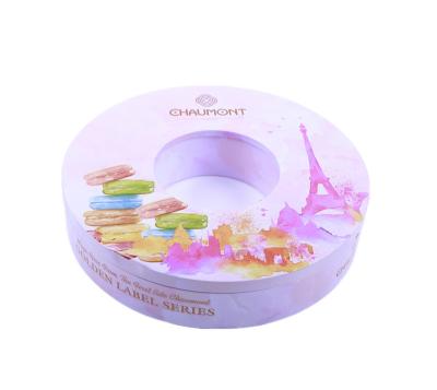 China Other Professional Custom Large Round Metal Tin Packaging Cans Food Candy Chocolate Biscuit Biscuit Gift for sale