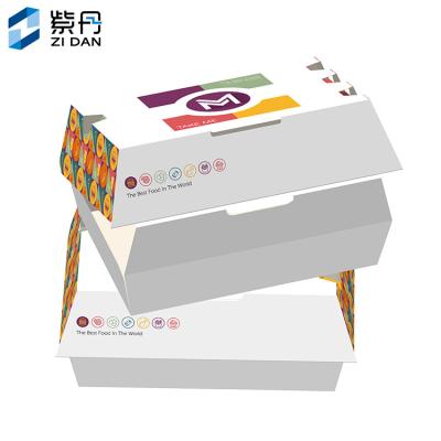 China Disposable Packaging Box For Burger Fries Packaging Paper Box for sale