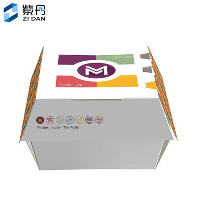 China Disposable Biodegradable Burger Lunch Paper Packaging Box for sale