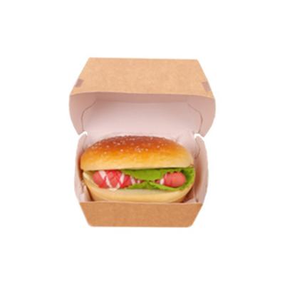 China Disposable White Hamburger Paper Packaging Lunch Box for sale