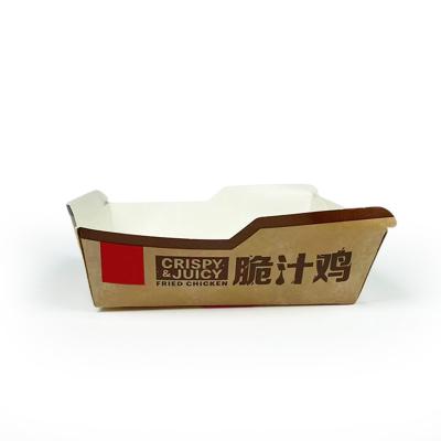 China Recycled Materials Hot Dog Wrapping Paper Food Trays , Printed Paper French Fries Cone for sale