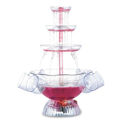 China AS Wedding Party-use Plastic Wine Juice Fondue Fountain 3 Tier Wine Fountain for sale