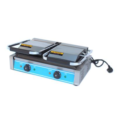 China Convenience Store Commercial CE Certified Big Fat Store Removable 2 Heads Electric Panini Press Grill For Panini for sale