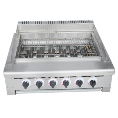 China Deli Automatic Temperature Control System Professional BBQ Grill with Lava Rock for sale