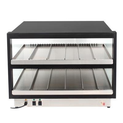 China Deli Fast Food Display Showcase Electric Burger Warmer Machine With Adjustable Dividers for sale