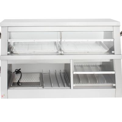 China Commercial Deli Food Display Cabinet Food Warmer Display Heated Showcase With Different Swing Doors for sale