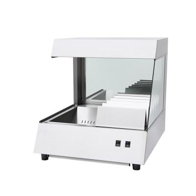 China Deli Table Top Ray Chips Warmer Box French Fries Infrared Display With Oil Filter for sale