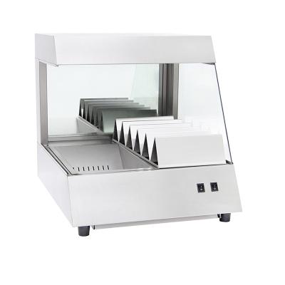 China Deli Food Display Infrared Thermostatic French Fries Display Ray Food Warmer Fish and Chips for sale