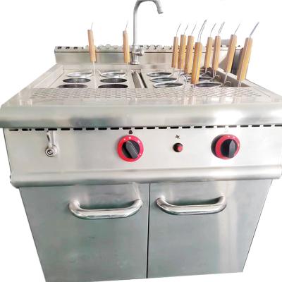 China Factory Commercial Stainless Steel Hotel Noodle Boiler Kitchen Equipment Gas Pasta Cooker With Cabinet for sale