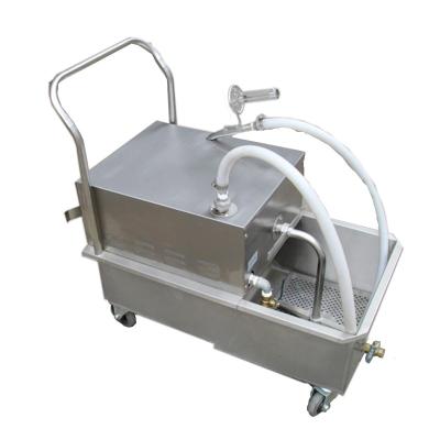 China Commercial Deli Oil Filter Cart Electric Deep Fryer Oil Filter Machine With Built In Powerful Sifting System for sale