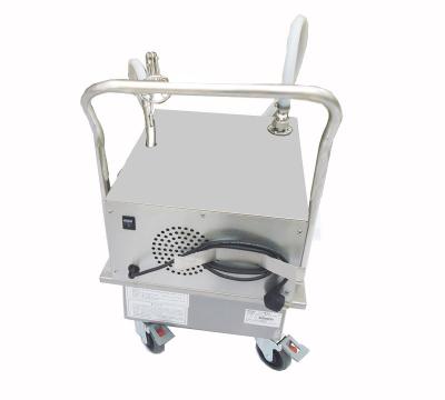 China Commercial Deli Stainless Steel Kitchen Fryer Oil Filter Machine with Casters for sale